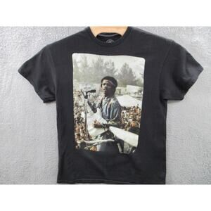 Jimmy Hendrix Authentic Hendrix Men Large White Fender Guitar Woodstock T-shirt